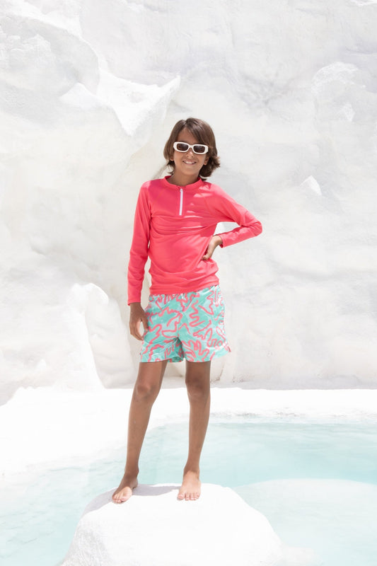 UV-Shirt langarm - Paradise Red