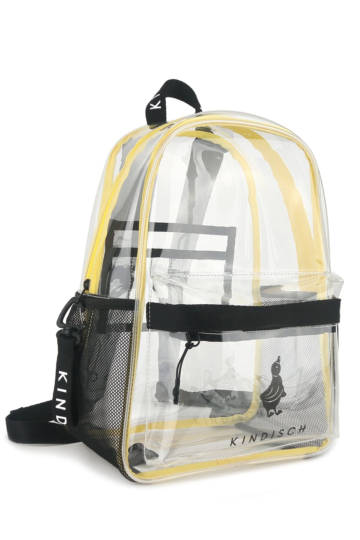 Kindisch Kinderrucksack gelb transparent